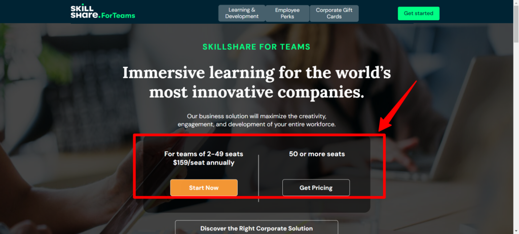 skillshare teams costing