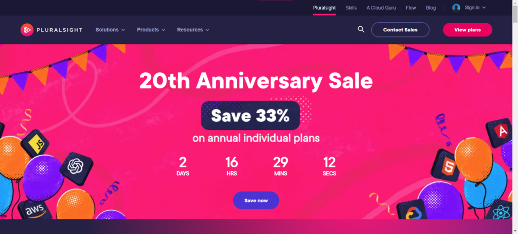 pluralsight anniversary sale