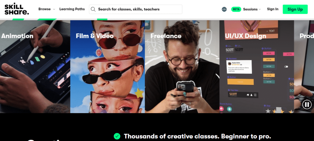 Skillshare official Website